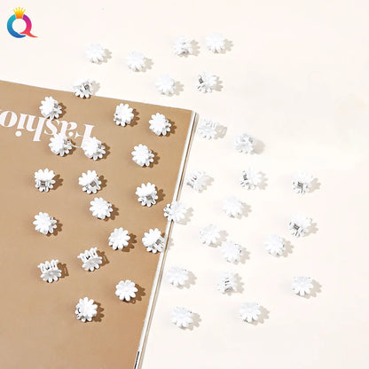 50Pcs Flower Hair Clips Multi color Mini Cute Hair Styling Accessories for Girls and Women Birthday Gifts,10 Colors at Least