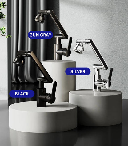 ABS Modern 360 Degree Swivel Kitchen Robotic Arm Faucet Soft Bubble/shower Dual Mode Flexible Adjustment
