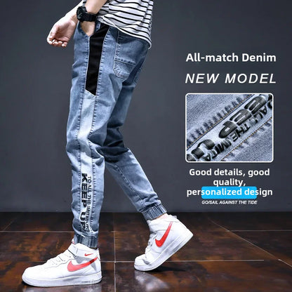 Trendy Marke Frühling Herbst 2023 Neue männer Jeans Lose Fit Vielseitig Arbeitskleidung Stil Koreanische Beiläufige Lange Hosen.