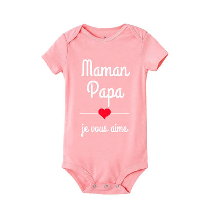 Mama Papa ICH Liebe Sie Baby Bodys Mütter Tag Infant Outfit Vatertag Neue Geboren Jungen Mädchen Kleidung Mütter Tag vatertag Geschenk.