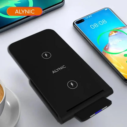 100W Wireless Charger For iPhone 16 15 14 13 12 Pro Max 11 Phone Stand Charger for Samsung S24 S23 Xiaomi Foldable Fast Charging.