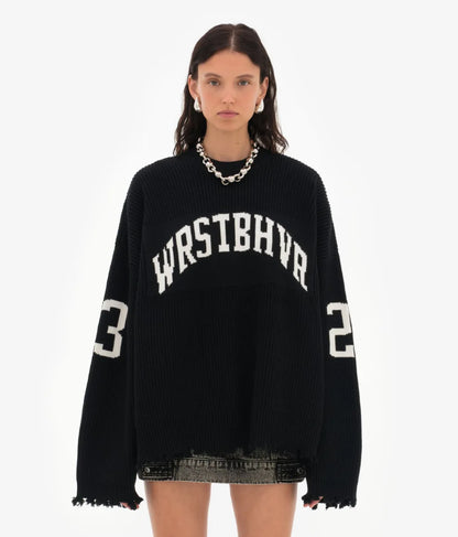 Trendy Lose Brief Jacquard Gestrickte Pullover frauen 2025, Herbst Neue Highstreet Grau Schwarz Weichen Pullover Hottie Vielseitige Stücke.