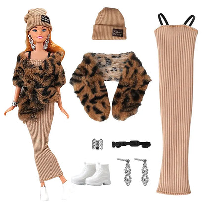 1 Set Fashion Clothes For Doll Clothes Coat Jacket Pants Dress Shirt Sweater Skirt Daily Wear Mini Doll Accessories Girl`s Toy.