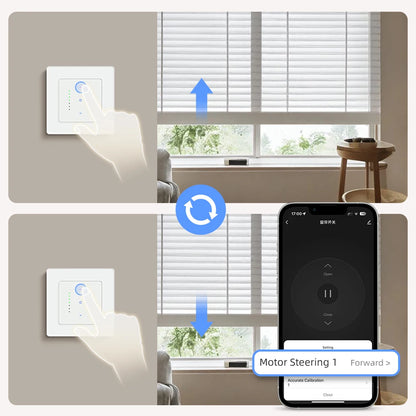 AVATTO Tuya WiFi Smart Licht Schalter Motorisierte Jalousien Shutter Vorhang Schalter Touch Glas Schalter Funktioniert Mit Alexa Google Hause.