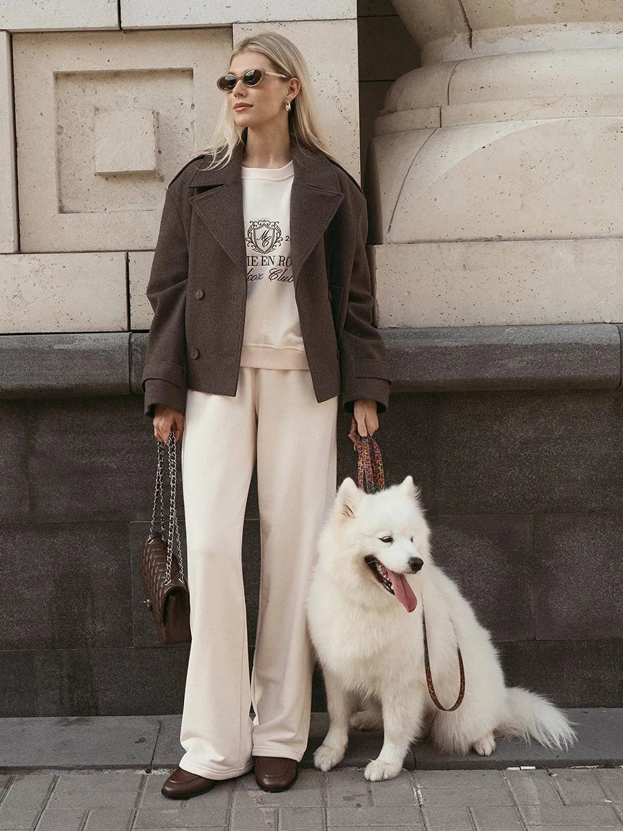 Bornladies Embroidered Hoodie Pants 2-piece Set Autumn New Casual Pants Women's O-neck Pullover Hoodie Suit