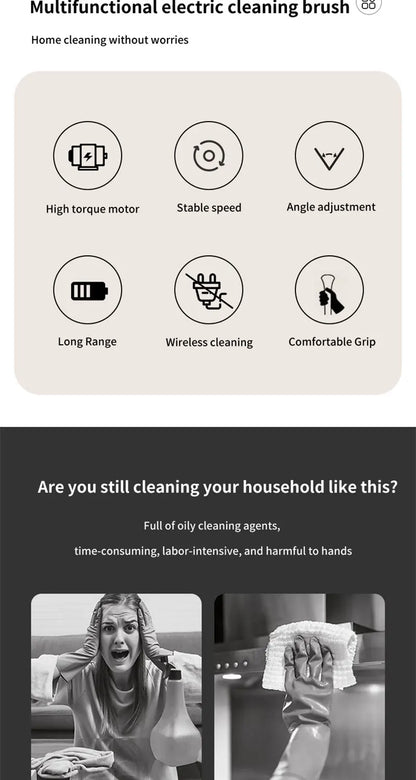 9-in-1 Electric Cleaning Brush Electric Spin Cleaning Scrubber Electric Cleaning Tools Parlour Kitchen Bathroom Cleaning Gadgets.