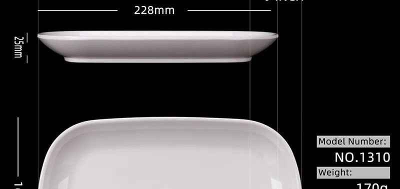 Rectangle Melamine Breakfast Plate Meal Dish Trays Imitation Porcelain Dessret Snack Dishes to Eat Kitchen Tableware 8-10 Inch.