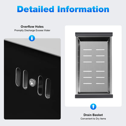 Doppelschüssel-Küchenspüle aus Edelstahl 304, nanobeschichtetes modernes Spülbecken mit Seifenspender und Abflussset, 3 Befestigungsmöglichkeiten