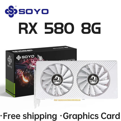 SOYO Graphics Cards Radeon RX580 8G & RX550 4G Video Gaming Card PCIE3.0x16 GPU Desktop Computer Components AMD RX 580 8G.
