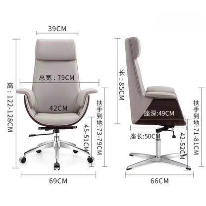 Einfacher Computer-Bürostuhl, ergonomisch, luxuriös, für Konferenzen, bequemer Bürostuhl, drehbarer Executive-Bürosmeubilair