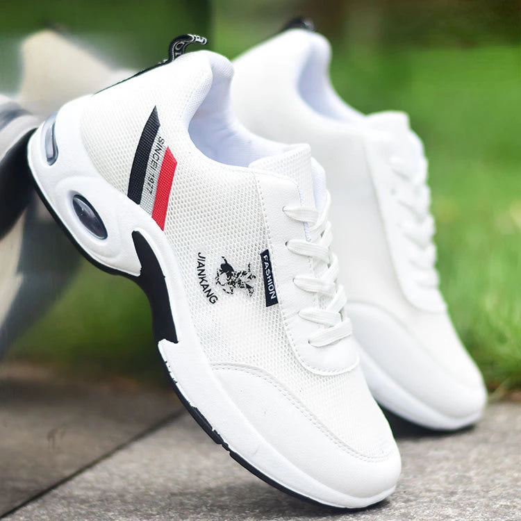 Brand Men's Sneakers Versatile Air Cushion Running Shoes Men Platform Leather Vulcanized Shoes Breathable Men Casual Sport Shoes.