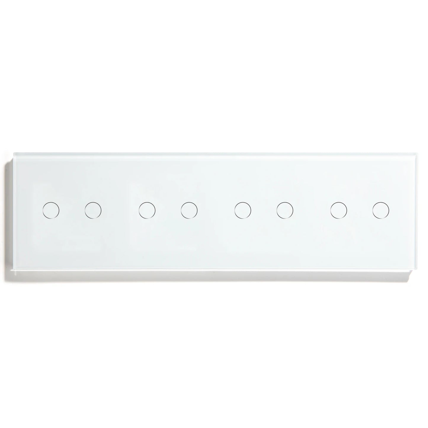 BSEED Touch-Schalter, 1/2/3 Gang, 1-Wege-Wandlichtschalter, blaue LED-Hintergrundbeleuchtung, Glas, Sensorbildschirm, Heimschalter, Weiß, EU-Standard