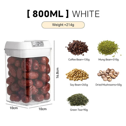 FAIS DU Food Storage Jar With Lid Kitchen Container Kitchen Organizer Stackable Dustproof Moisture Resistant Kitchen Accessories.