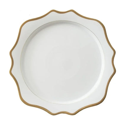 Multi Size Nordic Phnom Penh White Sun Flower Ceramic Plate Set Restaurant Wedding Household Bone China Western Steak Salad Dish.