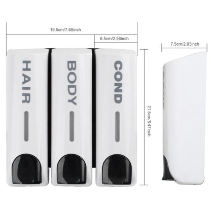 Dreifacher 350ml Duschbad-Shampoo-Spender Mehrzweck-Wand wasch spender mit großer Kapazität für Bad zubehör