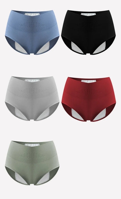 High Waist Period Underwear for Women Leakproof Cotton Menstrual Panties Plus Size 4XL Anti-Odor Absorbent Physiological Briefs.