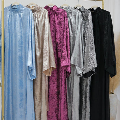 Shiny Satin Abaya Dubai Luxury 2025 Muslim Islam Abayas For Women Kaftan Dress Kebaya Caftan Marocain Femme Vestidos Musulmanes.