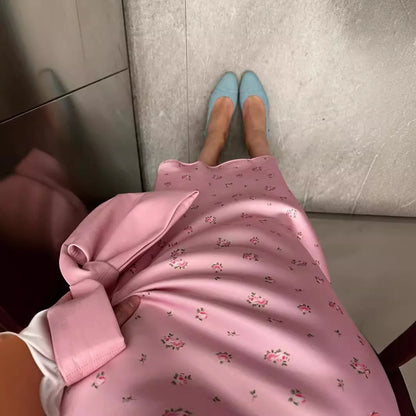 Tossy Summer Printed Fashion Long Skirt For Women High Waist Contrast Patchwork Slim Elegant Party Looks Ladies Y2k Maxi Skirt