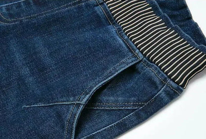 Women Elastic High Waist Straight Jeans Winter Warm Thicken Baggy Velvet Lined Wide Leg Denim Pants Korean Casual Vaqueros New.