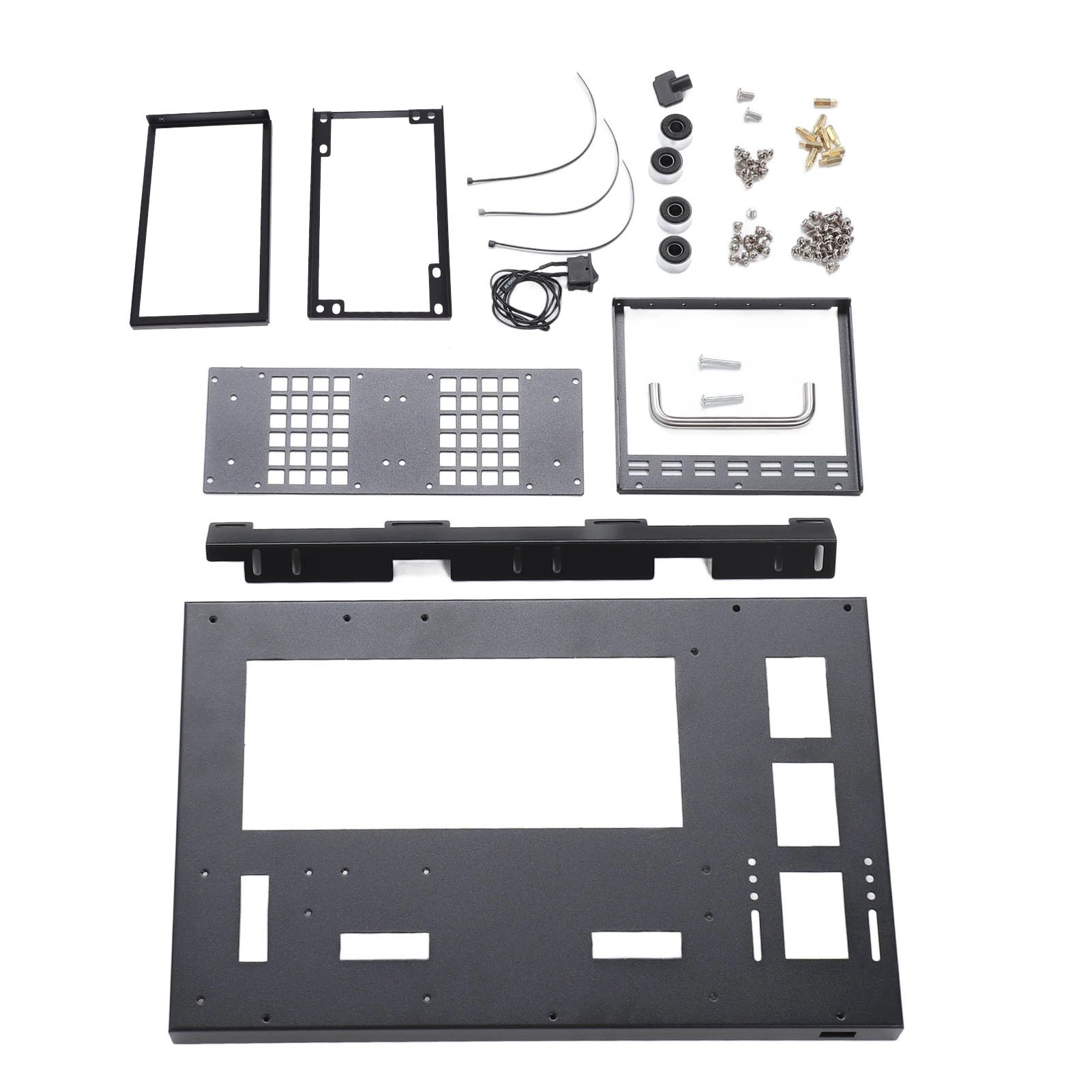 Computer Open Case Bracket Powerful Cooling Heat Dissipation Steel Plate DIY Computer Motherboard Case Rack for ATX M ATX ITX.