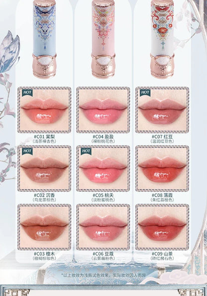 Flower Knows Butterfly Cloud Collar Collection Cosmetics Water Non Stick Cup Lipstick Lght Film-forming Solid Lip Gloss Makeup.