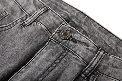 KSTUN Graue Jeans für Herren, Stretch, schmal, gerade, normale Passform, Freizeithose, Sommer-Denim-Hose, Herrenbekleidung, Herren-Jeans, Modemarke.