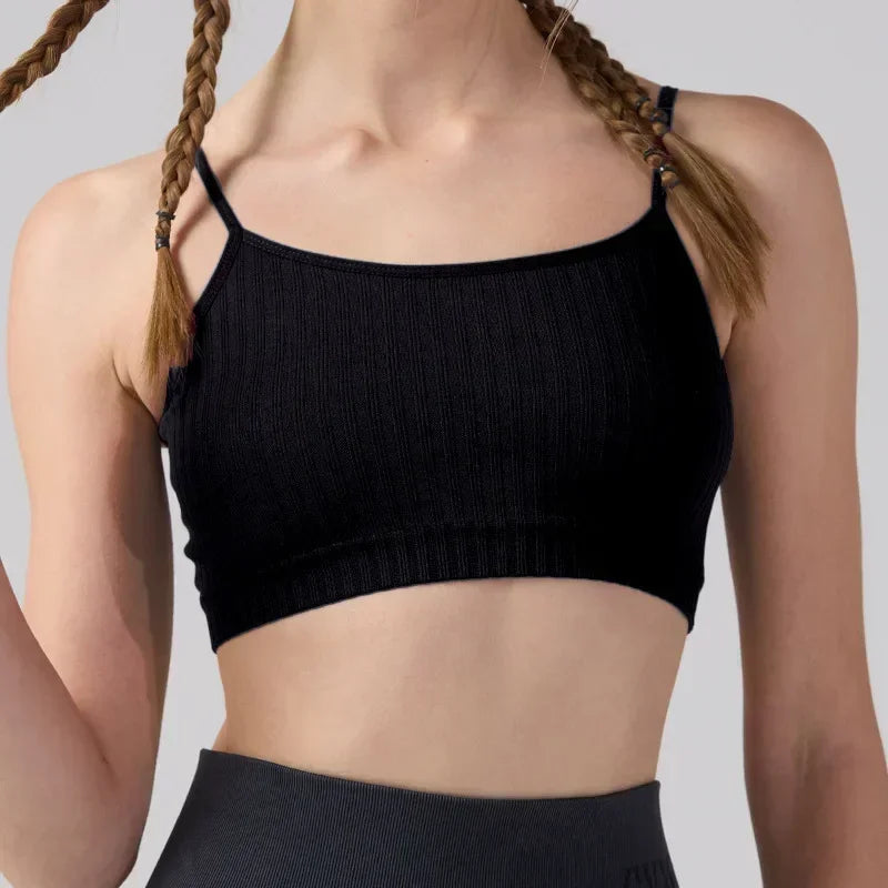 Women Sport Bra Yoga Clothes Underwear Women Bra Threaded High Intensity Support for Running Fitness Ideal  Bubble Wrap Push Up.