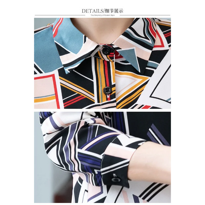 Printed Shirt for Women Long Sleeves Fashionable and Stylish Top.