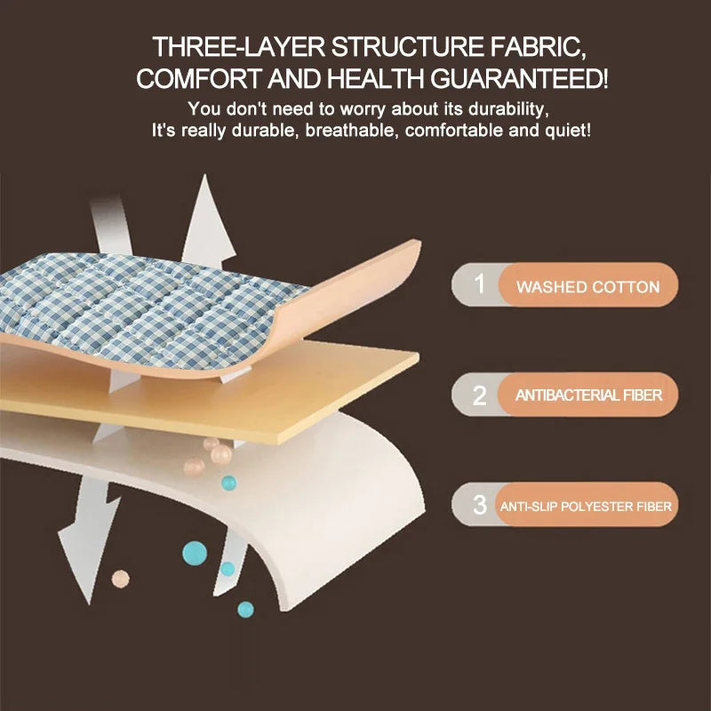 For High-Quality Quilted Plaid Mattress Cover,Mattress Protector,- Antibacterial, Breathable,Comfortable for Fresh Sleep Experie.