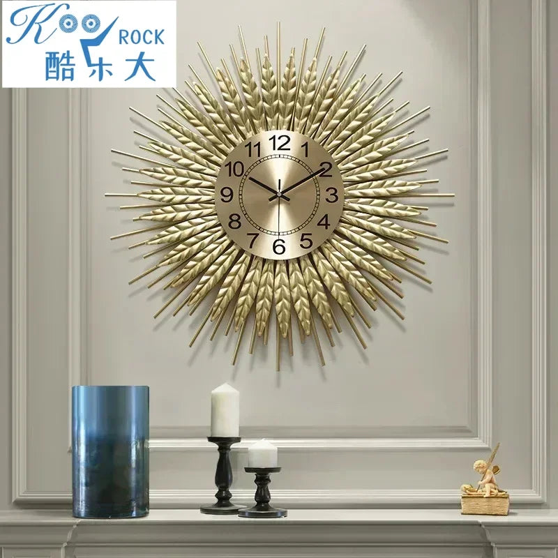 Weizen ohren uhren, Wohnzimmer wanduhren, die Ernte Wohlstand Gesundheit Glück Einheit Freundschaft Vitalität Hoffnung symbolisieren