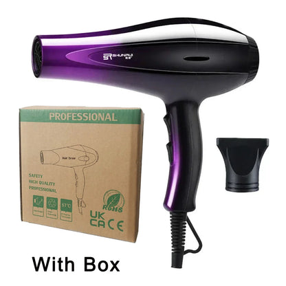 High-Power Ionic Hair Dryer Fast Heating and Hot/Cold 9 Gears Adjustment Home Professional Hairdryer Blow Dryer with Accessories