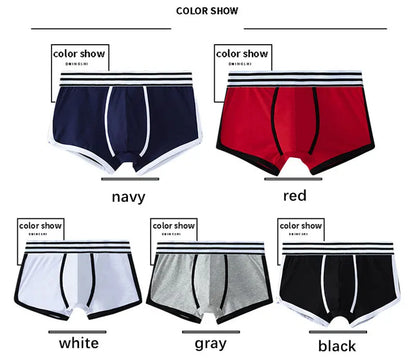 Männer weiche Unterhose Trunks Baumwolle hochwertige Unterwäsche u konvexe Tasche Höschen Cueca mittlere Taille atmungsaktive Boxershorts homme