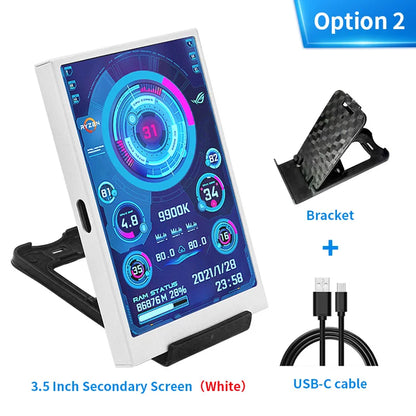 3.5 Inch IPS TYPE-C Secondary Screen DIY Computer Monitor USB-TYPEC Secondary Screen for Windows Built-in Software.