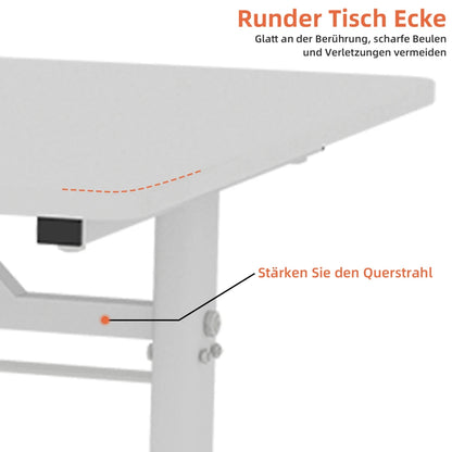 Höhenverstellbarer Arbeitstisch für Kinder und Erwachsene – vielseitig einsetzbar für Zuhause/Büro, platzsparendes kompaktes Design |   Ergonomisch