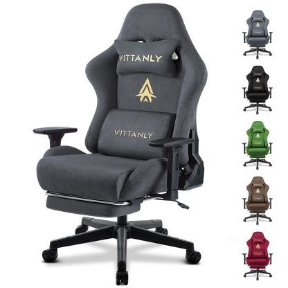 Marke Gaming Stuhl Luxuriöse Atmungsaktive Faux Wildleder Büro Stuhl Gaming Stuhl Mit Fußstütze Stuhl Kopfstütze Ergonomische Spiel Stuhl