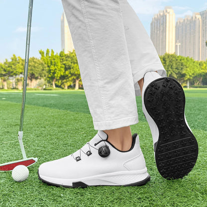 2025 New Men's and Women's Golf Shoes Outdoor Professional Training Golf Nailless Anti Slip Leisure Walking Shoes.