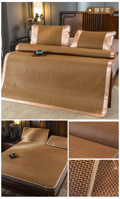 WASART Summer bamboo rattan mat adult children cool sleeping mat sheet 90/150/180cm portable foldable double bed protection pad.