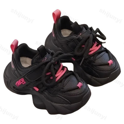Autumn Girls Sneakers 2025 Fashion New Soft Comfortable Children Casual Shoes Non-slip Thick Soled Outdoor Kids Sports Shoes.