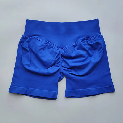 Yoga Shorts Resistance Exercise Shorts Seamless Low Waist Scrunch Bum Gym Shorts Workout Biker Short Stretch Fitness Sportwear.