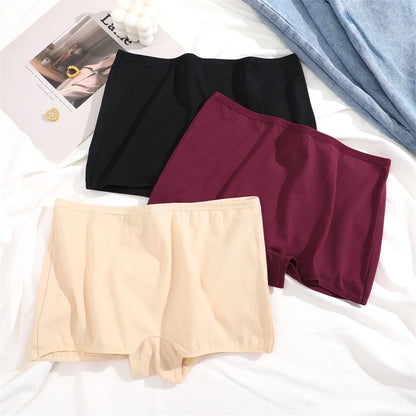 New Women's Panties Cotton Seamless Sports Boxers Underwear Female Solid Color Briefs Cozy Lingerie Intimate Underpants XS-XL