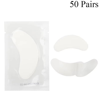 50pairs Eye Patches Under Eye Pads Paper Gel Lash Pad Eye Sticker Tips Wraps Hydrogel Eyelash Extension Patch Makeup Tool.