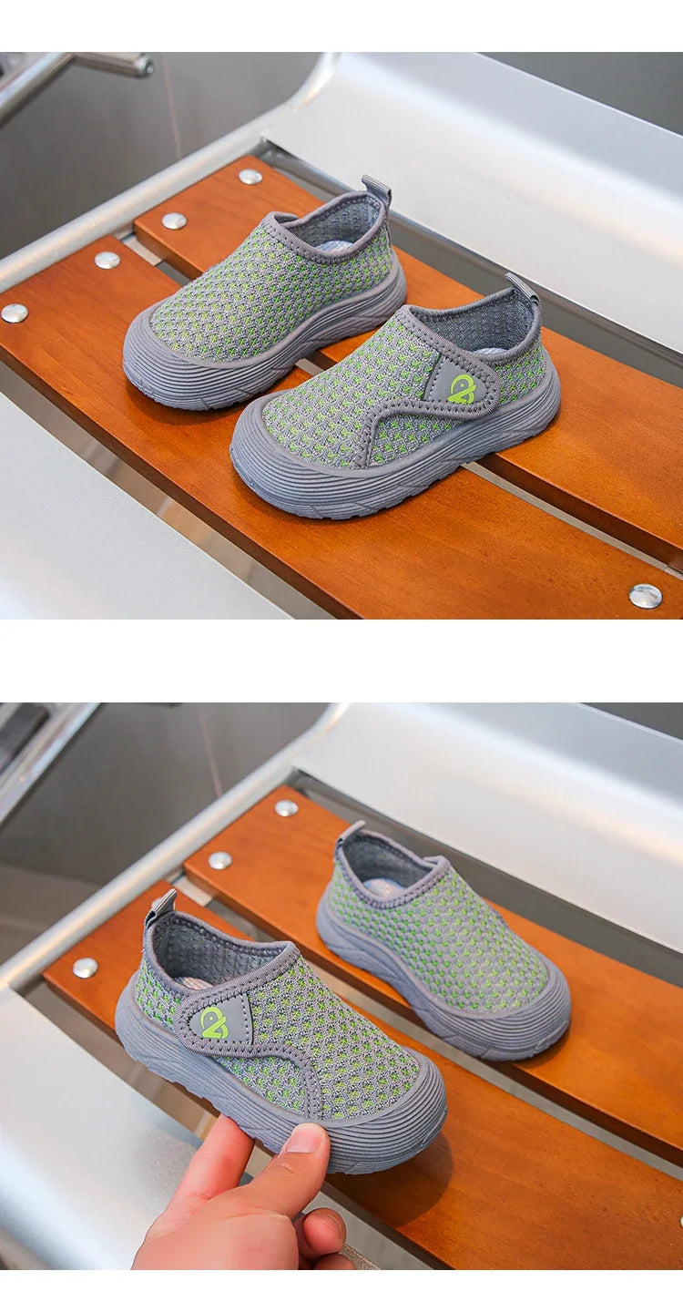 Students Casual Shoes Mesh Breathable Children Tennis Shoes Soft Bottom Comfortable 2025 New Fashion Kids Sports Shoes Non-slip.