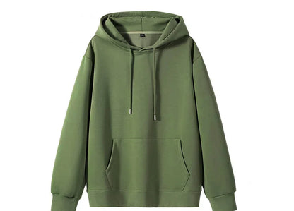 470G-570G HeavyWeight Cotton New Autumn Casual Men's Top Solid Color Loose Pullover Hoodies Sweatshirt Long-Sleeve Men Clothing
