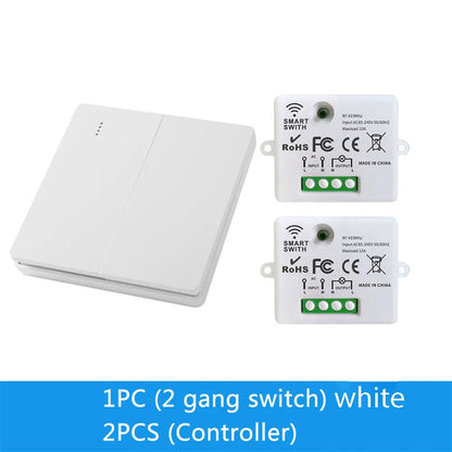 86 Wireless Smart RF 433 Mhz 100-220 V Wand Panel mit Fernbedienung Mini Relais Empfänger Hause Led licht Lampe Schalter