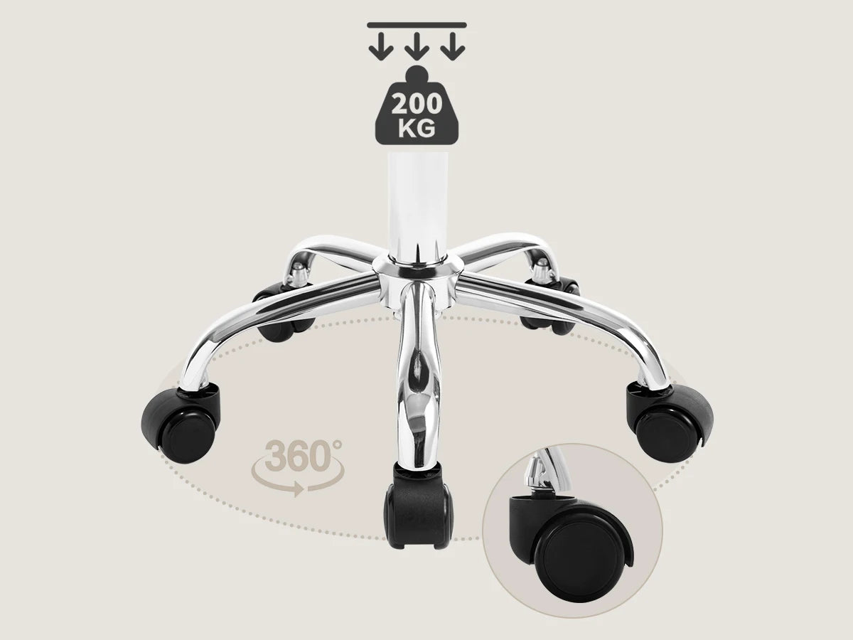 WOLTU Drehbarer Bürostuhl aus Samt, Make-up-Arbeitsstuhl, Ankleidehocker mit Rückenlehne, höhenverstellbarem, gepolstertem Sitz