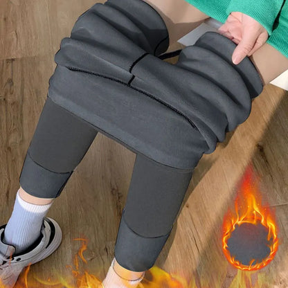 Autumn Winter High Waist Plus Velvet Shark Pants Women Seamless Fleece Warm Leggings Slim Casual Sports Fitness Yoga Leggings