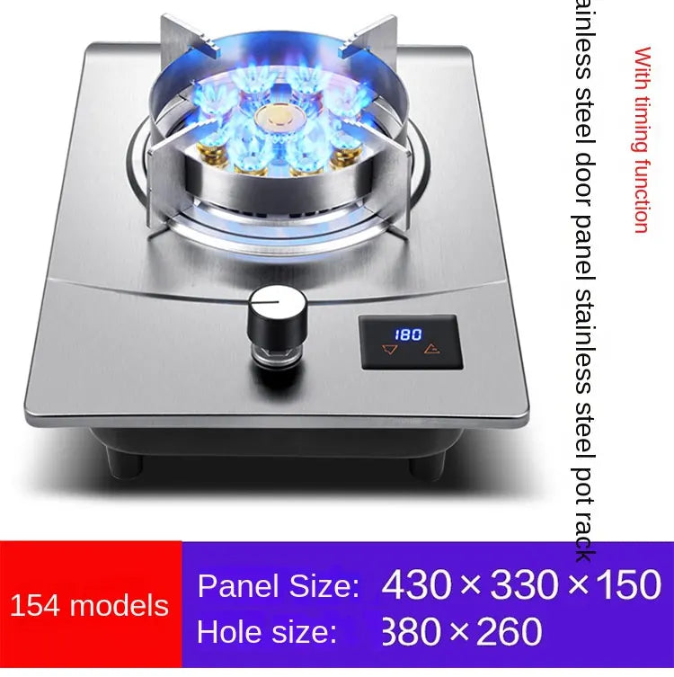 Gas Stove Single Stove Household Desktop Liquefied Gas Natural Gas Stove Embedded Stainless Steel Fierce Fire Stove Gas Cooker