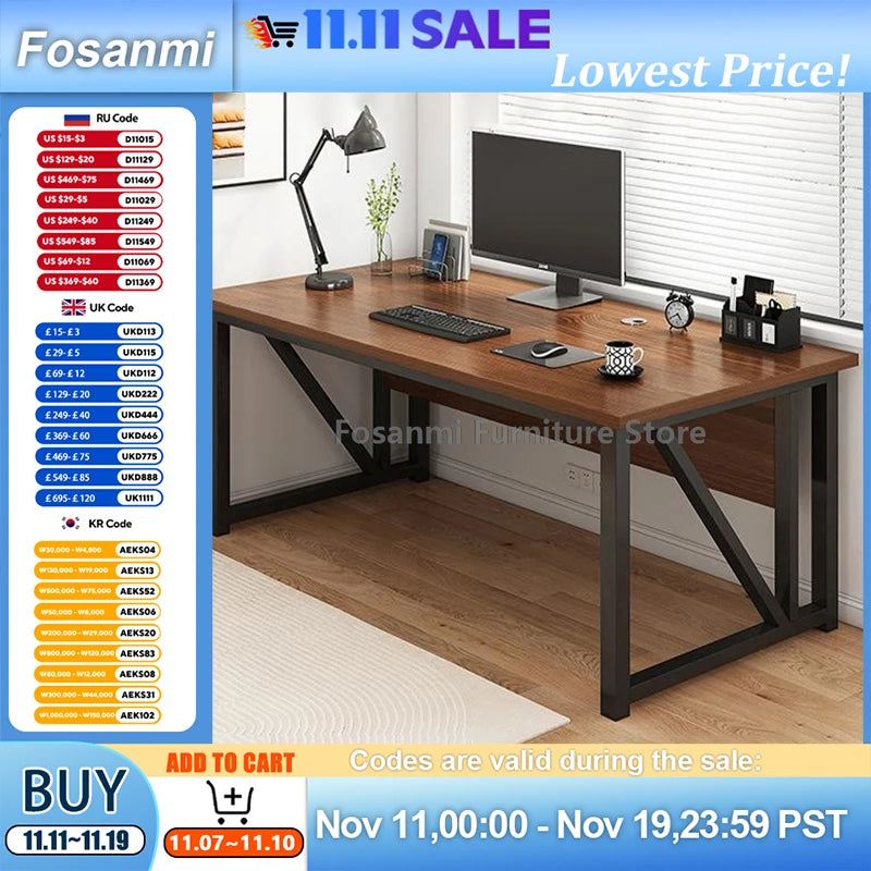 Robuster Büroschreibtisch im Industriestil mit Stahlrahmen, 39 x 23 Zoll, breiter Tisch für das Schreiben von Gaming, moderne Arbeits-Computertische