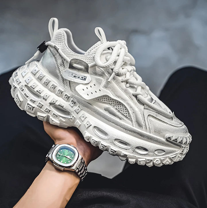 New Summer Outdoor Men's Casual Thick Bottom Sneaker Shoes for Men Sports Breathable Mans Popular Loafers Model Male Sneakers.