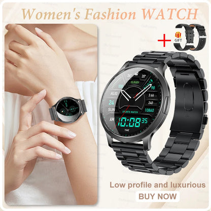 2025 New Smart Watch For Women AMOLED Screen Watches IP68 Waterproof Heart Rate Monitor Ladies Call Smart watch For Android ios